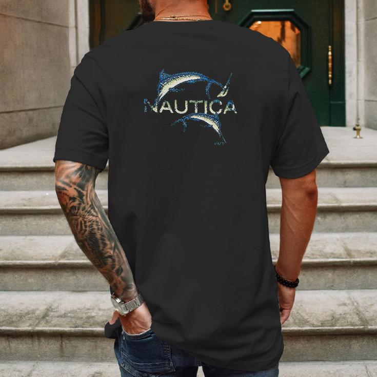 Nautica Mens Cotton Fish Print Series Graphic Mens Back Print T-shirt Gifts for Men