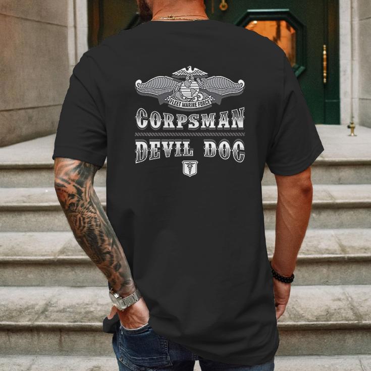 Navy Corpsman Devil Doc Fmf 8404 Mens Back Print T-shirt Gifts for Men