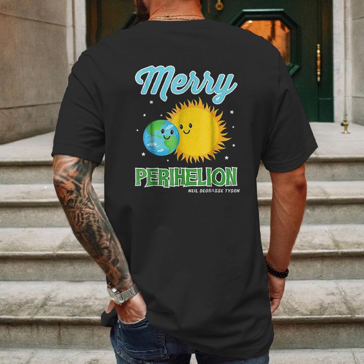 Neil Degrasse Tyson January 4Th Merry Perihelion Mens Back Print T-shirt Gifts for Men