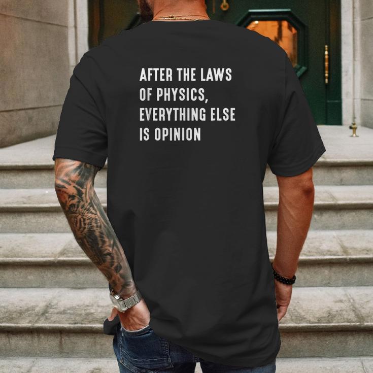 Neil Degrasse Tyson The Laws Of Physics Mens Back Print T-shirt Gifts for Men