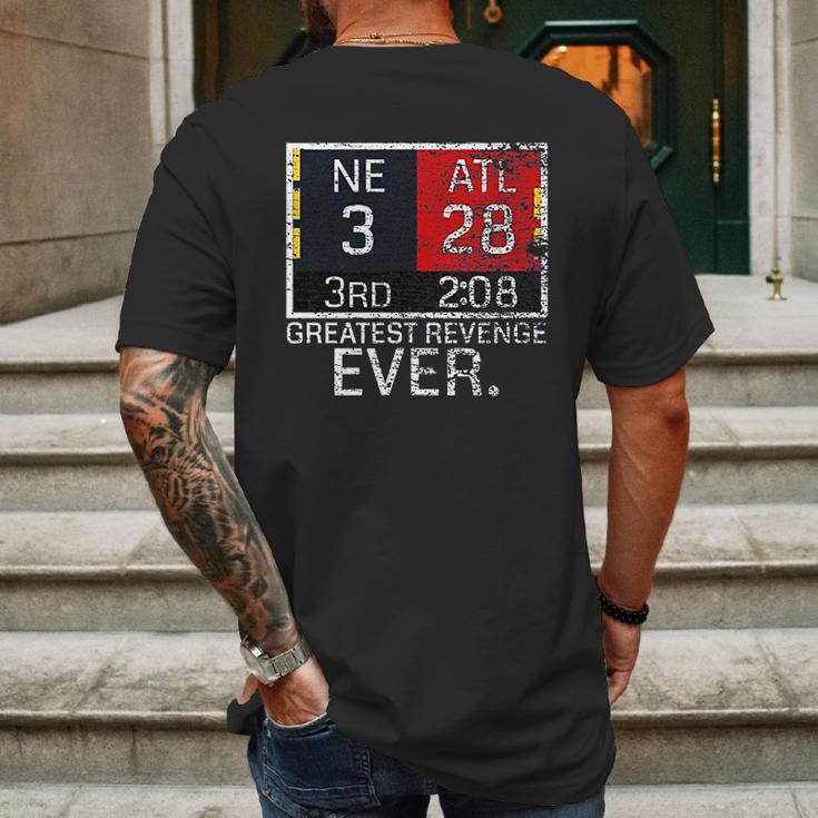 New England 3 Atlanta 28 Greatest Revenge Ever Mens Back Print T-shirt Gifts for Men