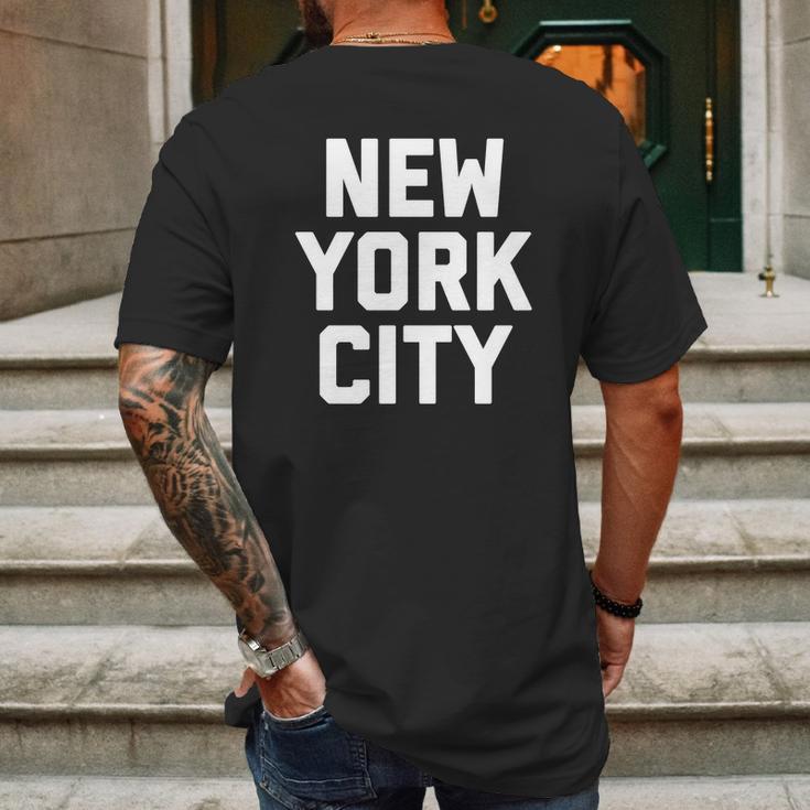 New York City Retro Vintage Big Print Mens Back Print T-shirt Gifts for Men