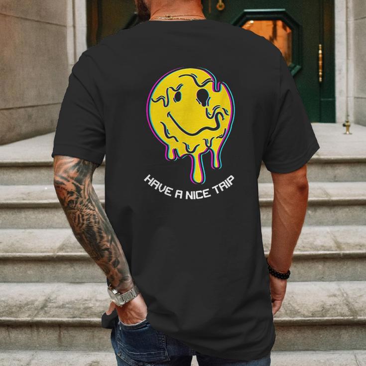 Have A Nice Trip Melting Ecstasy Rave Techno Edm Lover Gift Mens Back Print T-shirt Gifts for Men