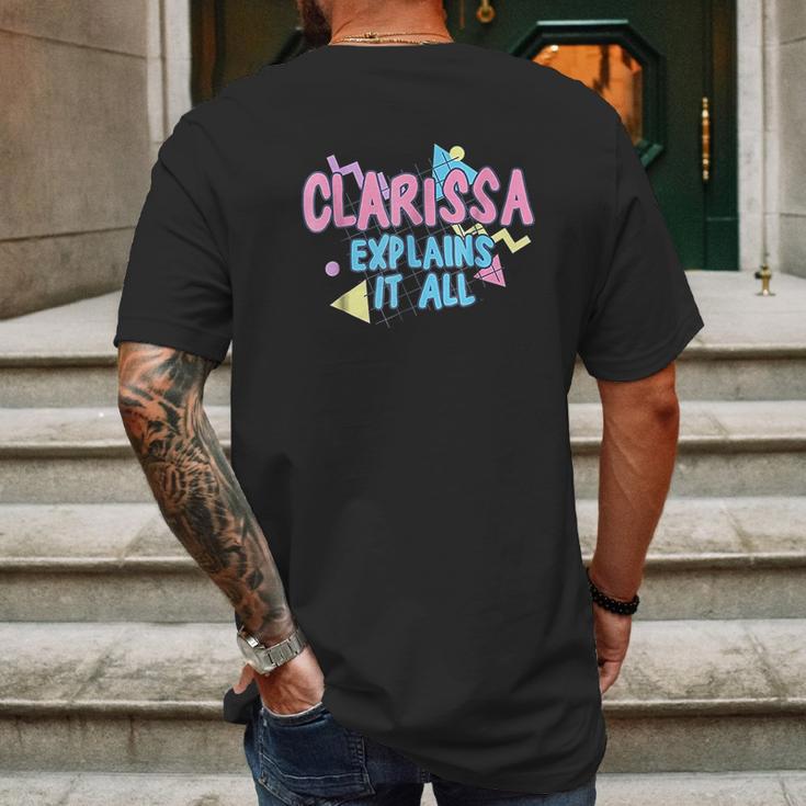 Nick Rewind Clarissa Explains It All Logo Mens Back Print T-shirt Gifts for Men