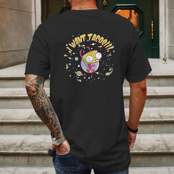 Nickelodeon Invader Zim Gir Wants Tacos Mens Back Print T-shirt Gifts for Men