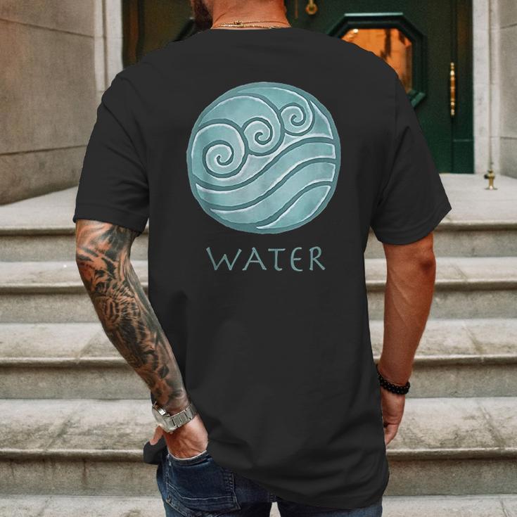 Nickelodeon Painted Water Element Mens Back Print T-shirt Gifts for Men