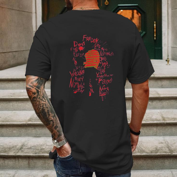 Nightmare On Elm Street Freddy Dont Fall Asleep Mens Back Print T-shirt Gifts for Men