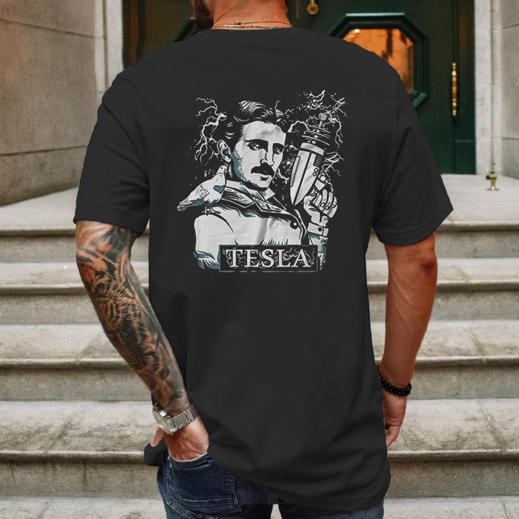 Nikola Tesla Funny Mens Back Print T-shirt Gifts for Men