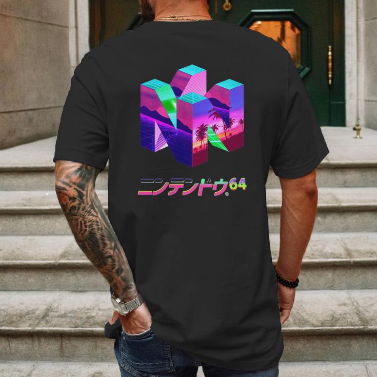 Nintendo 64 Vaporwave Shirt Mens Back Print T-shirt Gifts for Men