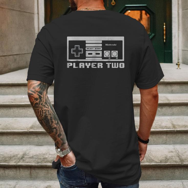 Nintendo Controller Player Two Mens Back Print T-shirt Gifts for Men