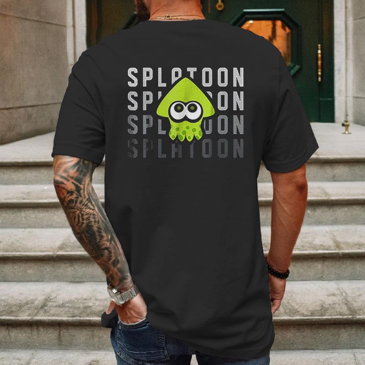 Nintendo Splatoon Gradient Green Squid Graphic Mens Back Print T-shirt Gifts for Men