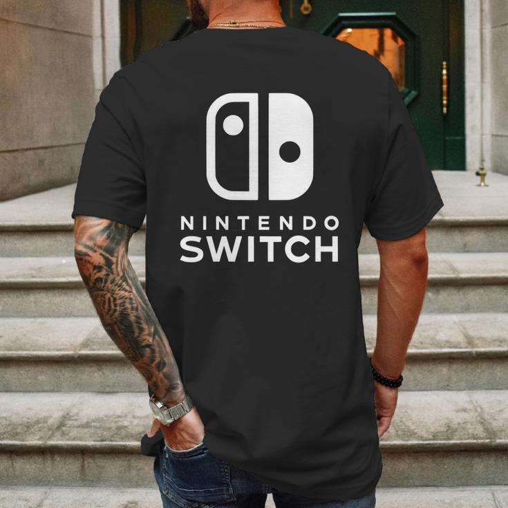 Nintendo Switch Black And White Mens Back Print T-shirt Gifts for Men