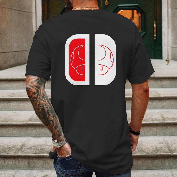 Nintendo Switch Mario Shroom Mens Back Print T-shirt Gifts for Men