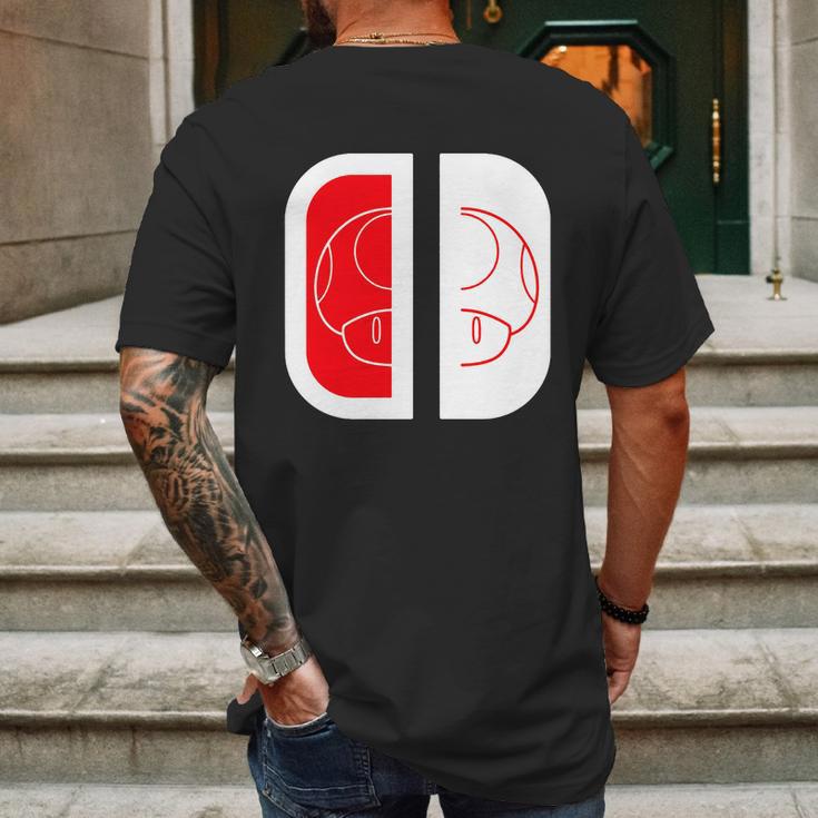 Nintendo Switch Mario Shroom Shirt Mens Back Print T-shirt Gifts for Men