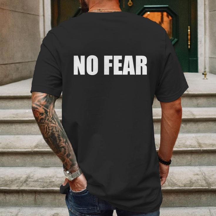 No Fear Word Imprint Mens Back Print T-shirt Gifts for Men