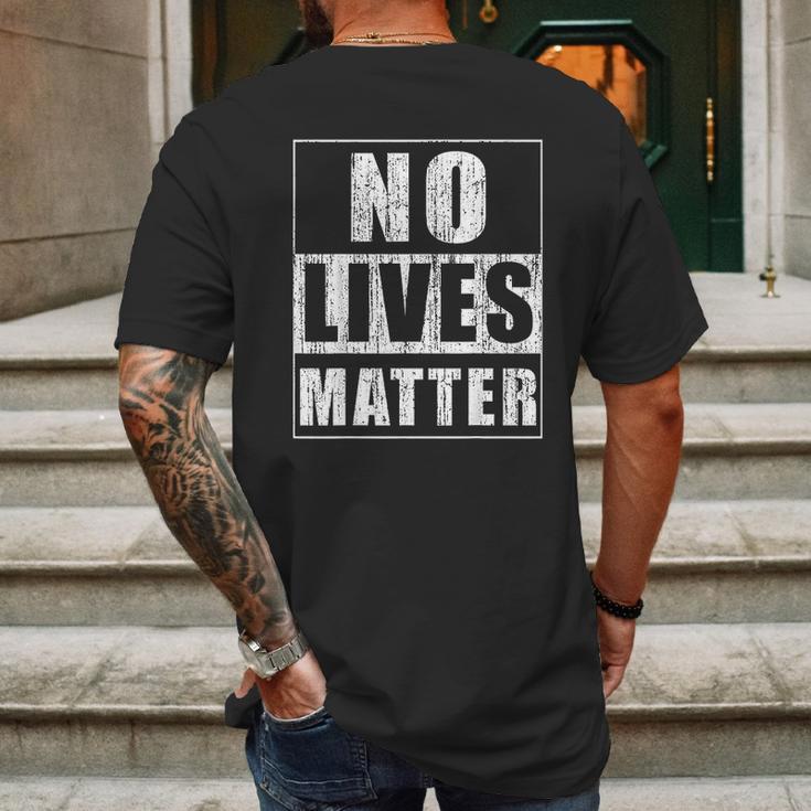 No Lives Matter Funny Scary Gift For Halloween Mens Back Print T-shirt Gifts for Men