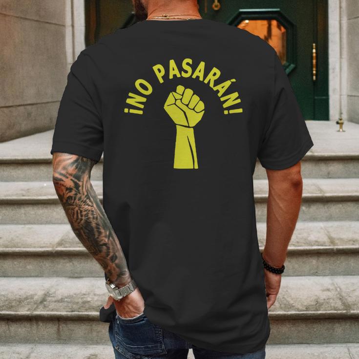 No Pasaran T-Shirt Mens Back Print T-shirt Gifts for Men