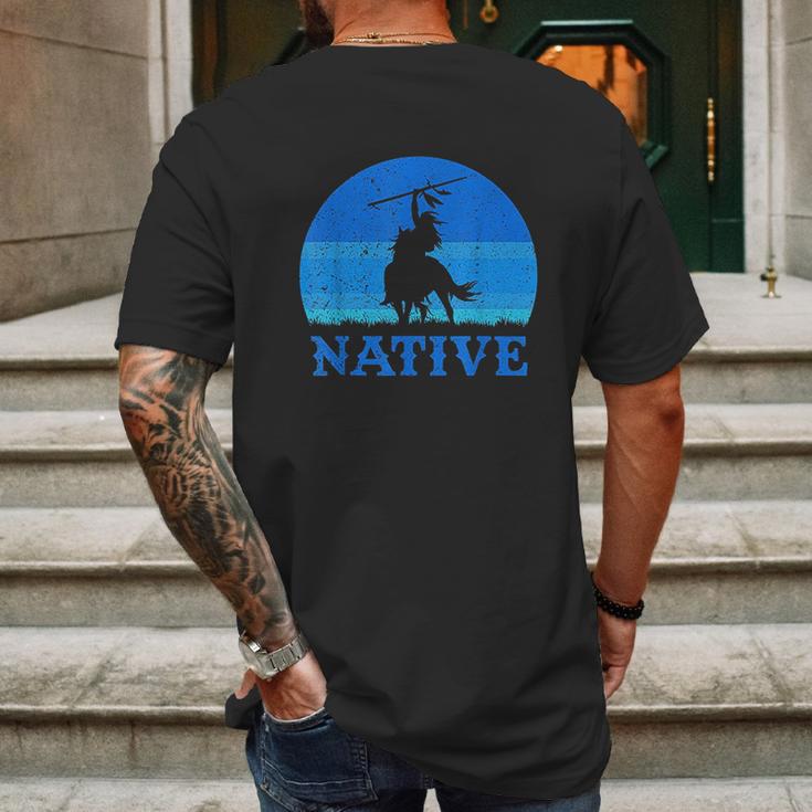 Northwest Native American Knight Pride Mountain Warrior Mens Back Print T-shirt Gifts for Men