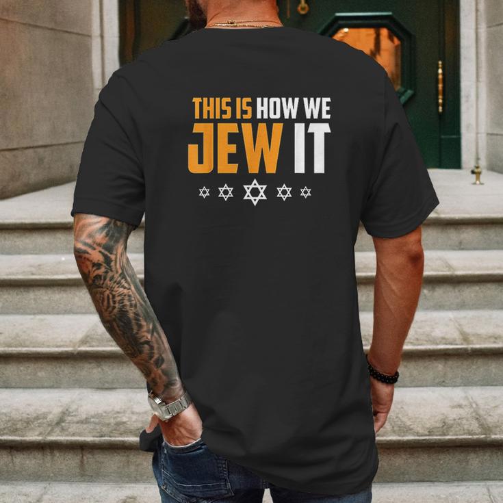 This Is Not How We Jew It Mens Back Print T-shirt Gifts for Men