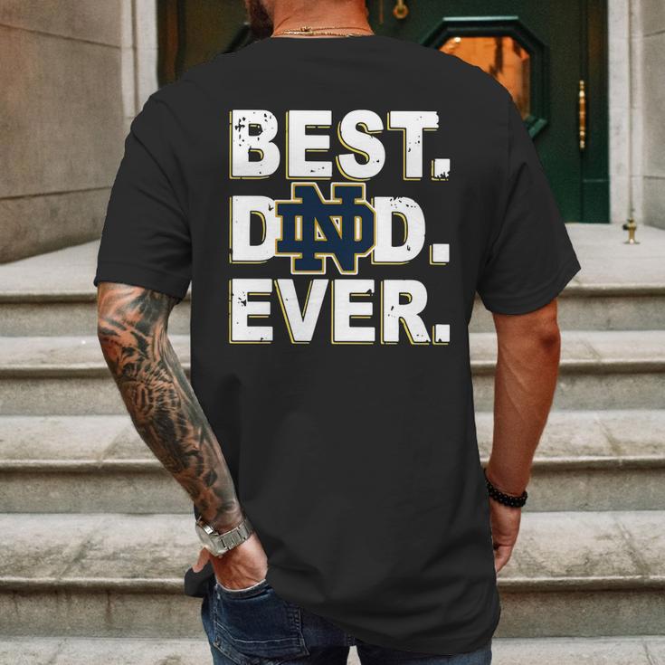 Notre Dame Best Dad Ever Shirtc Mens Back Print T-shirt Gifts for Men