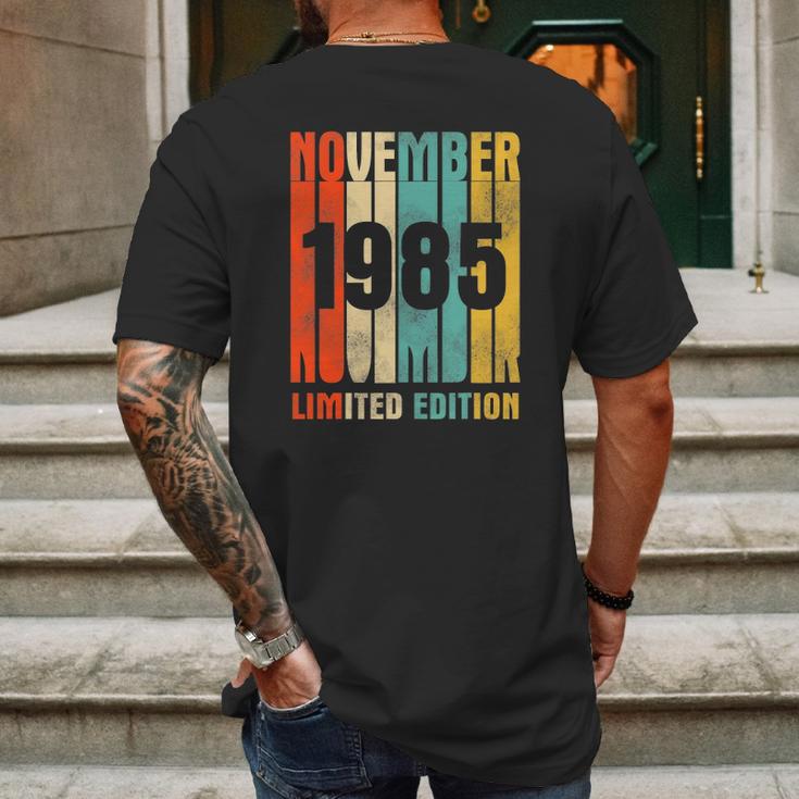 November 1985 36Th Birthday Gift 36 Years Old Mens Back Print T-shirt Gifts for Men