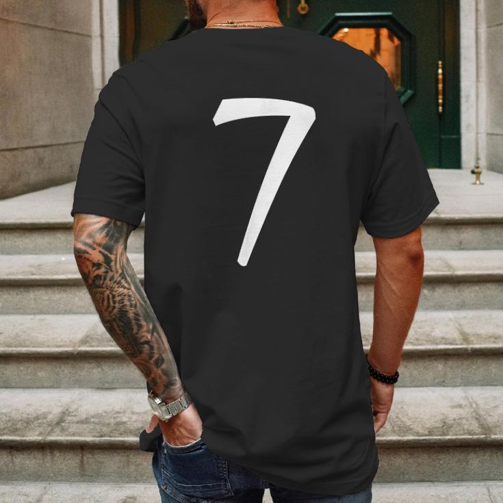 Number 7 Lucky Number Seven Mens Back Print T-shirt Gifts for Men