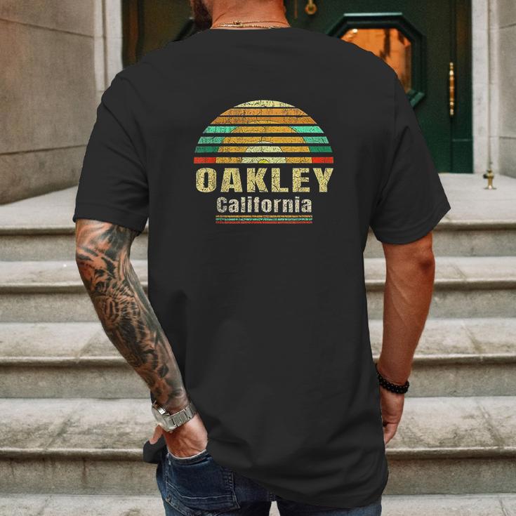 Oakley Ca California Home Vintage Gift Retro Sunset Mens Back Print T-shirt Gifts for Men