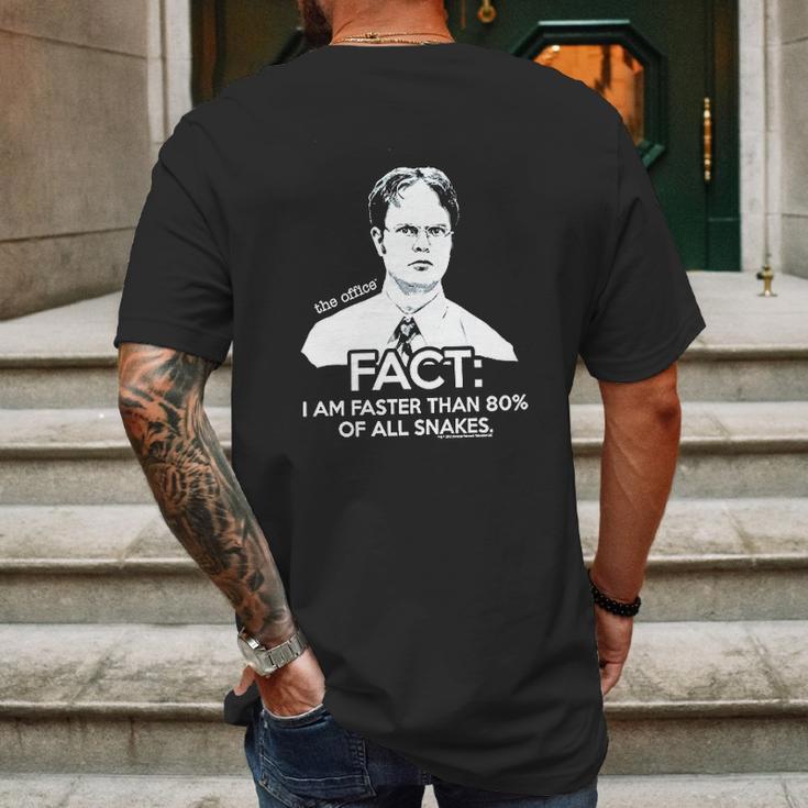 The Office Dwight Fact Faster Than Snakes Mens Back Print T-shirt Gifts for Men