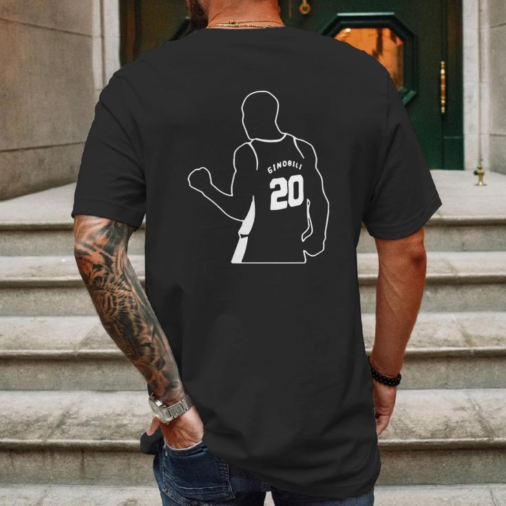 Official Gracias Manu Ginobili 20 Shirt Mens Back Print T-shirt Gifts for Men