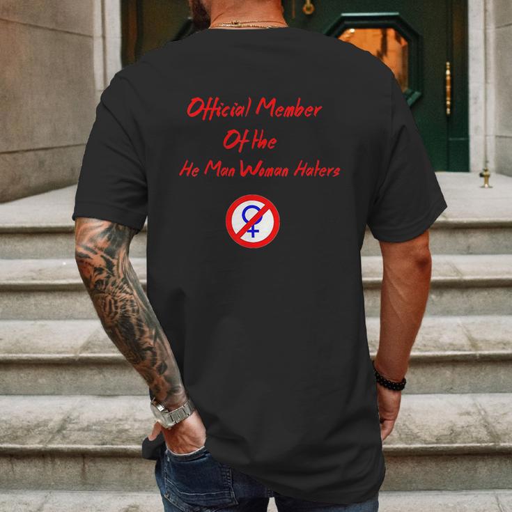 Official Member Of The He Man Woman Haters Mens Back Print T-shirt Gifts for Men