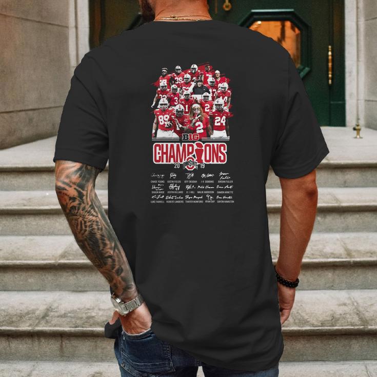 Ohio State Buckeyes Players Big Champions 2019 Signatures Sweater Mens Back Print T-shirt Gifts for Men