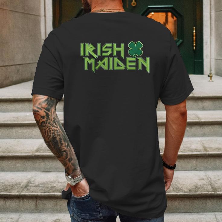 Old Glory St Patricks Day Irish Maiden Juniors Mens Back Print T-shirt Gifts for Men