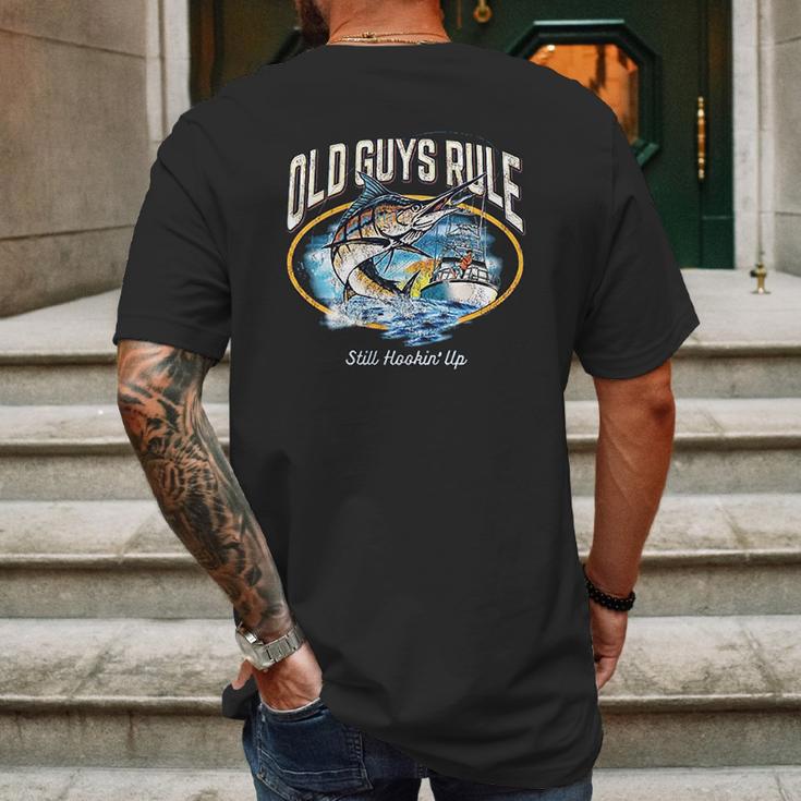 Old Guys Rule Still Hookin Up Mens Back Print T-shirt Gifts for Men