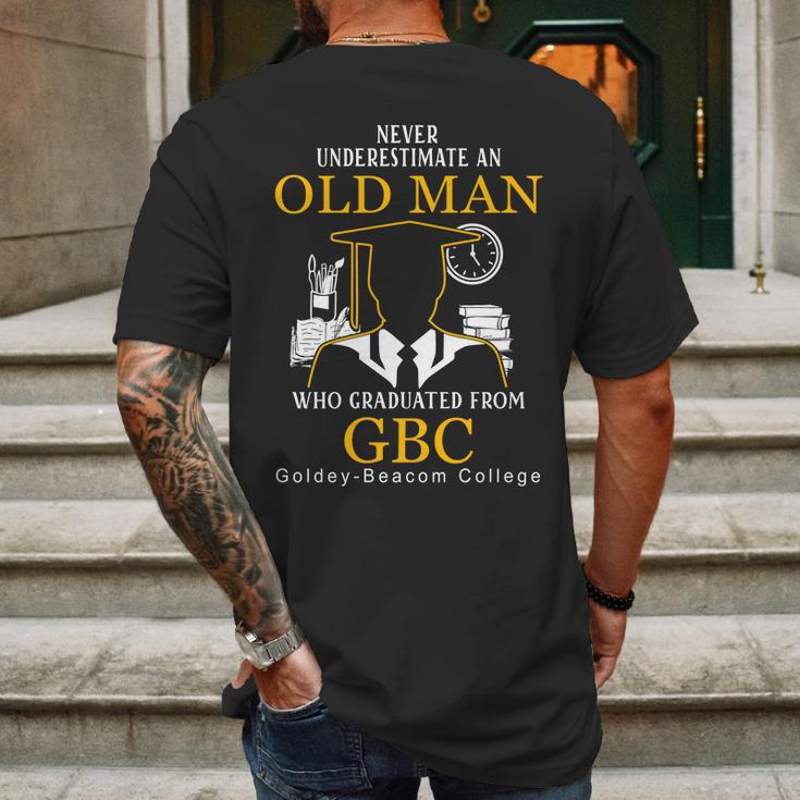 Old Man- Graduated From Gbc- Goldey-Beacom College Mens Back Print T-shirt Gifts for Men