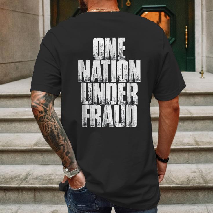 One Nation Under Fraud Mens Back Print T-shirt Gifts for Men