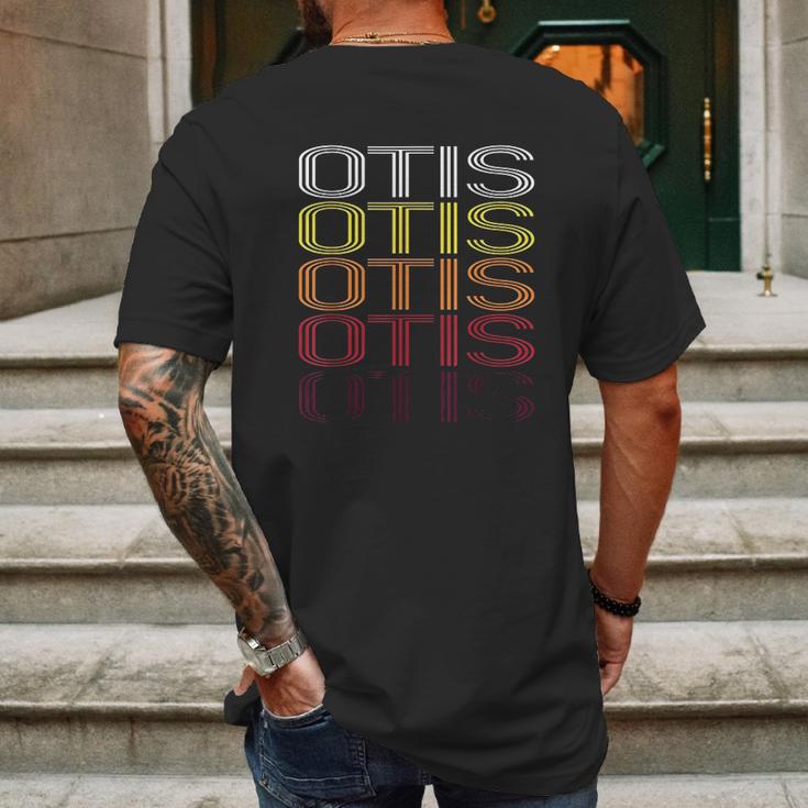 Otis Retro Wordmark Pattern Vintage Style Mens Back Print T-shirt Gifts for Men