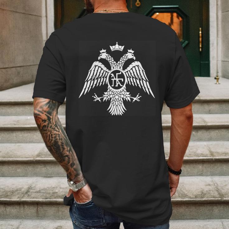 Palaiologos Dynasty T-Shirt Coat Of Arms Byzantine Empire Mens Back Print T-shirt Gifts for Men