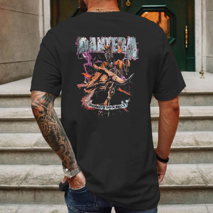 Pantera Official Cowboys From Hell Riding Skeleton Mens Back Print T-shirt Gifts for Men