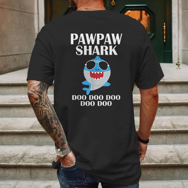 Pawpaw Shark Doo Doo Doo Mens Back Print T-shirt Gifts for Men