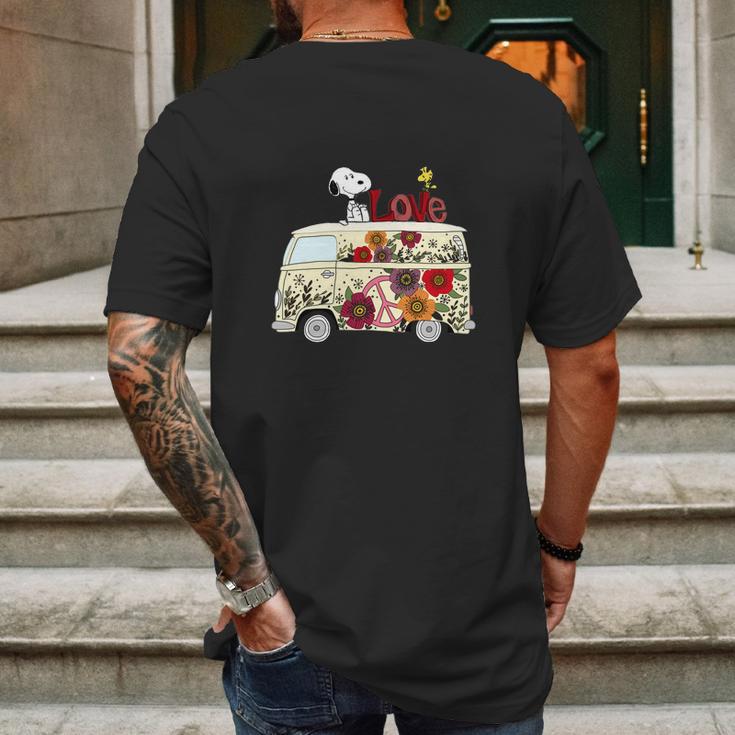 Peace And Love Are All We Need Volkswagen Bus Snoopy Shirts Mens Back Print T-shirt Gifts for Men