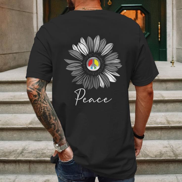 Peace Loving People Gift Graygiftscale With Spot Color Design Great Gift Mens Back Print T-shirt Gifts for Men