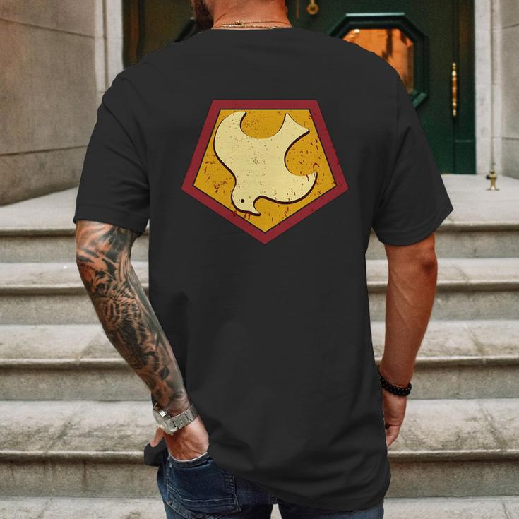 Peacemaker Superhero Emblem Mens Back Print T-shirt Gifts for Men