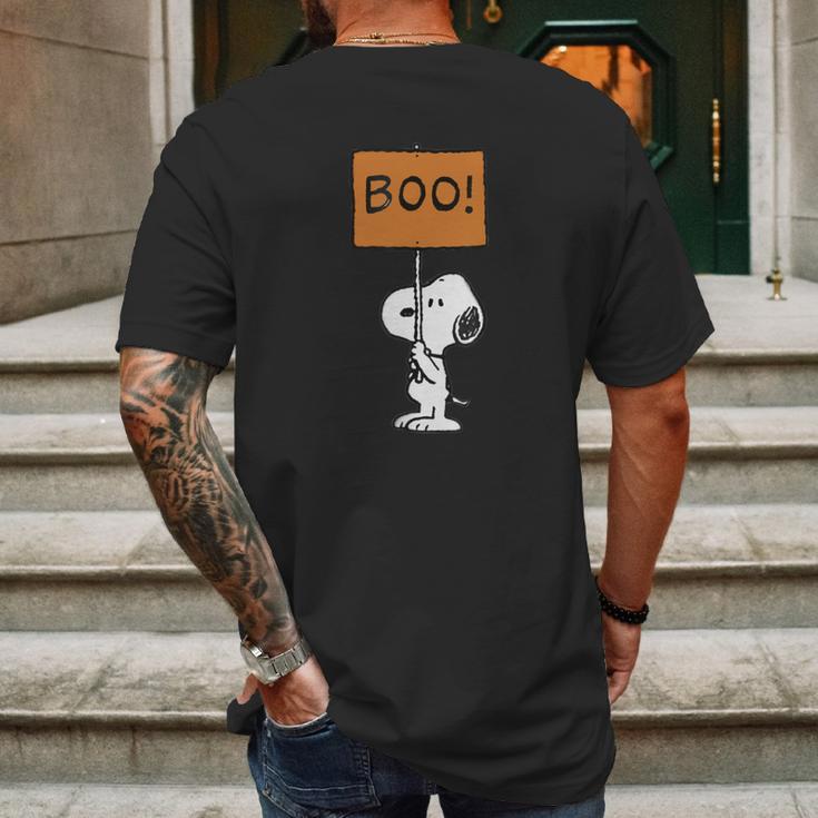 Peanuts Halloween Boo Mens Back Print T-shirt Gifts for Men