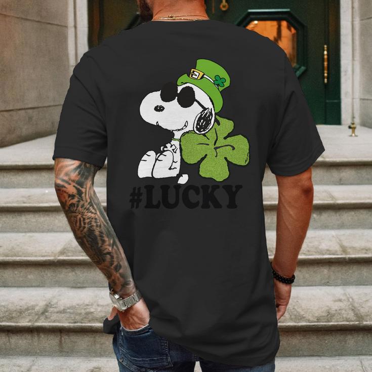 Peanuts St Patricks Snoopy Lucky T-Shirt Mens Back Print T-shirt Gifts for Men