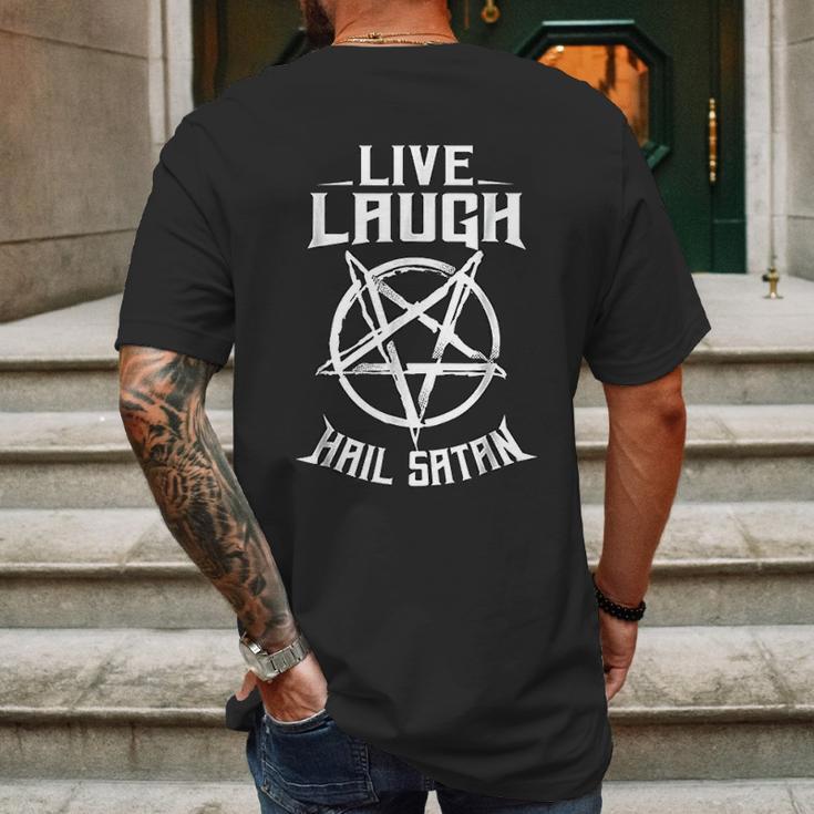 Pentagram Occult Satanic Lucifer Gift Mens Back Print T-shirt Gifts for Men