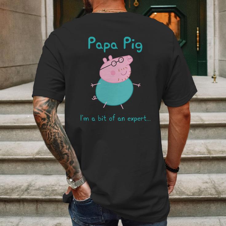 Peppa Pig Daddy Pig Daddy Pig Papa Pig Mens Back Print T-shirt Gifts for Men