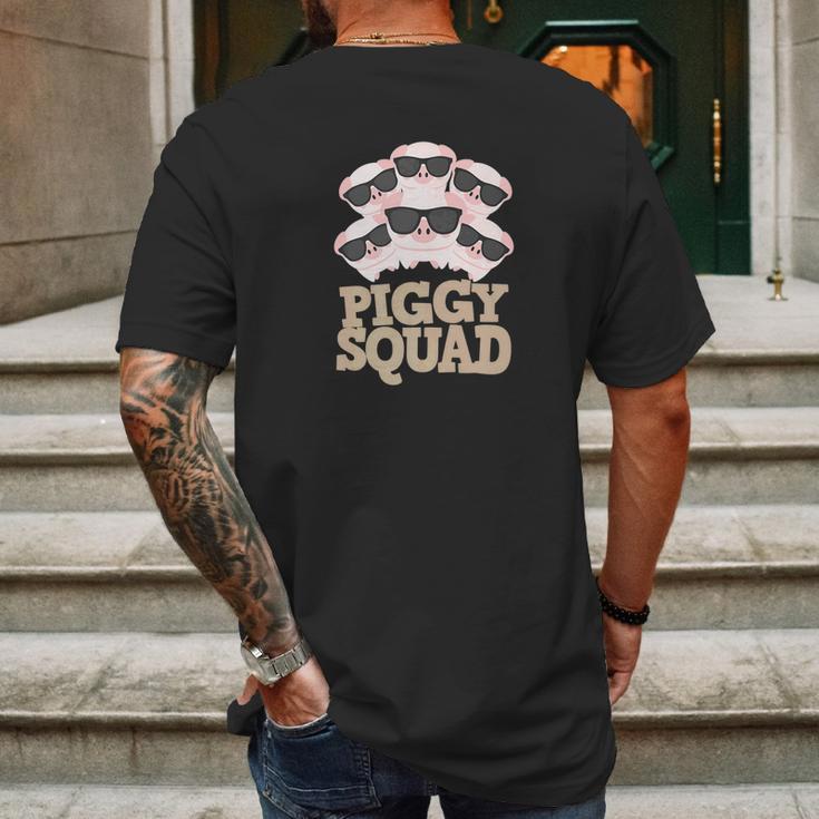 Perfect Pig Lover Gift Funny Piggy Squad Sunglasses Mens Back Print T-shirt Gifts for Men