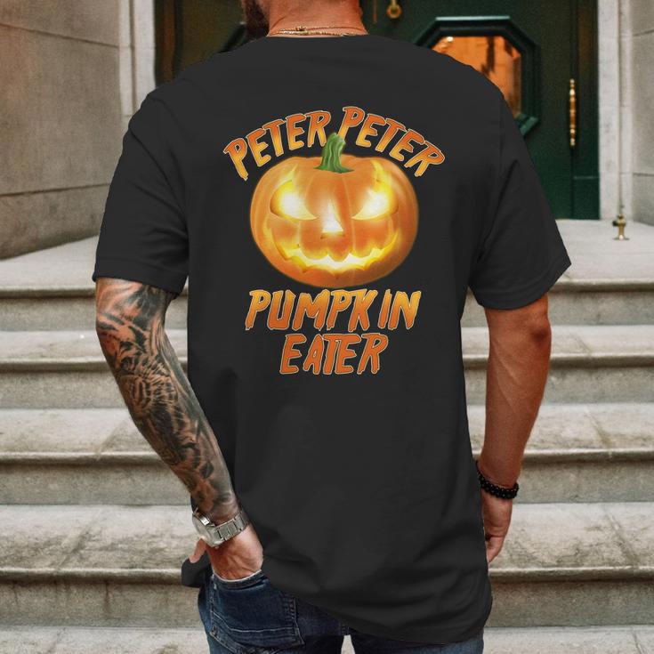 Peter Peter Pumpkin Eater Jackolantern Mens Back Print T-shirt Gifts for Men