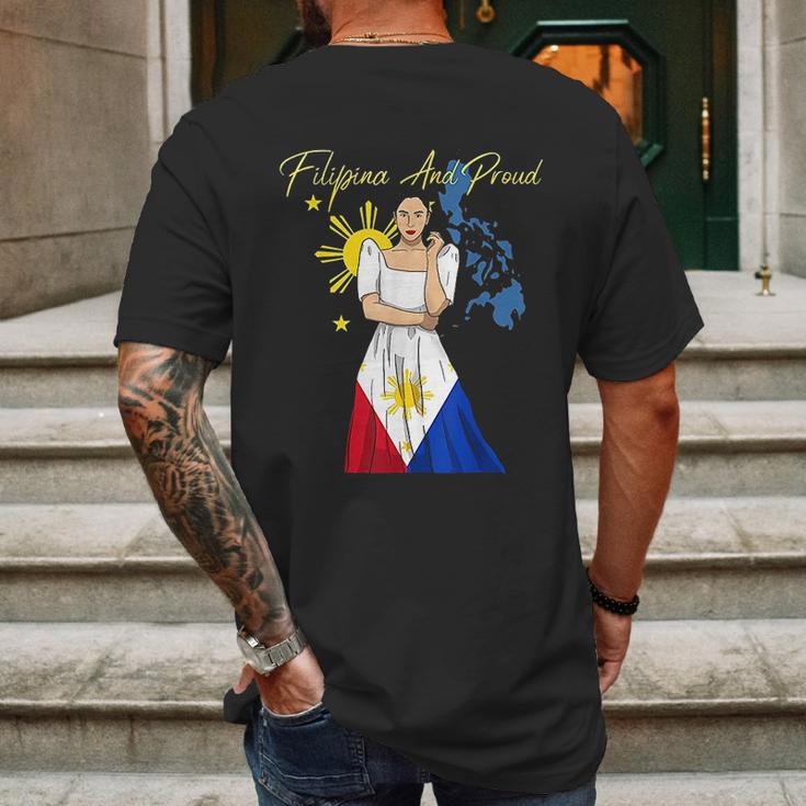 Philippines Pinay Filipina Pride Islands Flag Mens Back Print T-shirt Gifts for Men