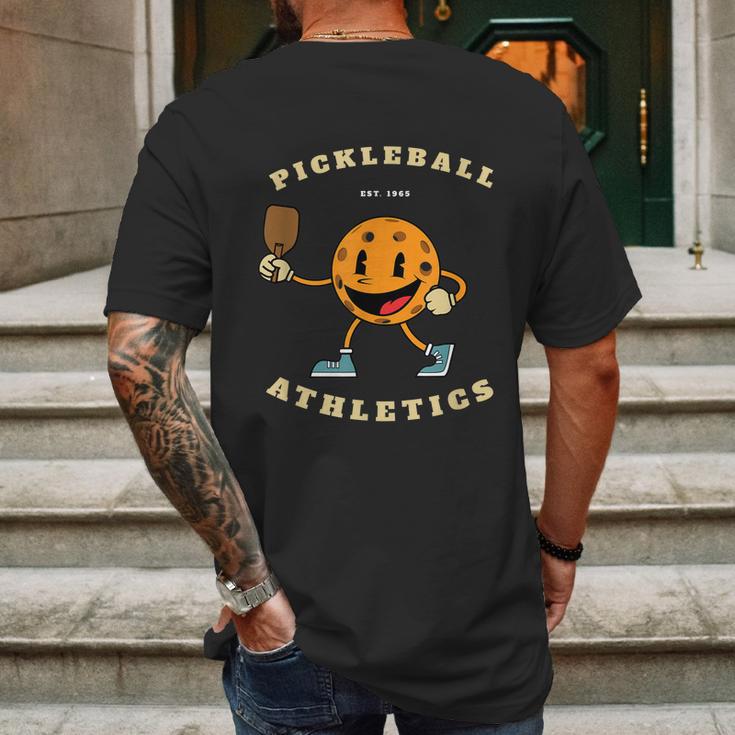 Pickleball Retro Kids Dink Funny Cartoon Mens Back Print T-shirt Gifts for Men